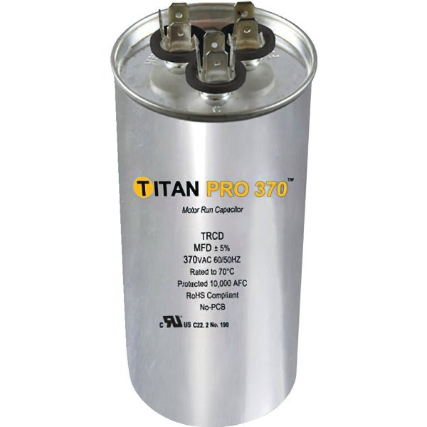 Titan Pro Packard 370 Volt 35/5 Mfd Round Run Capacitor
