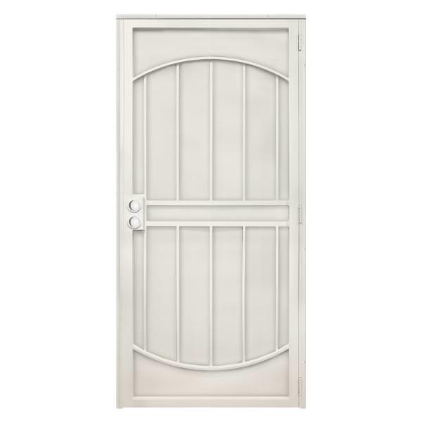Unique Home Designs 36 In. X 80 In. Arcada Navajo White Steel Security Door