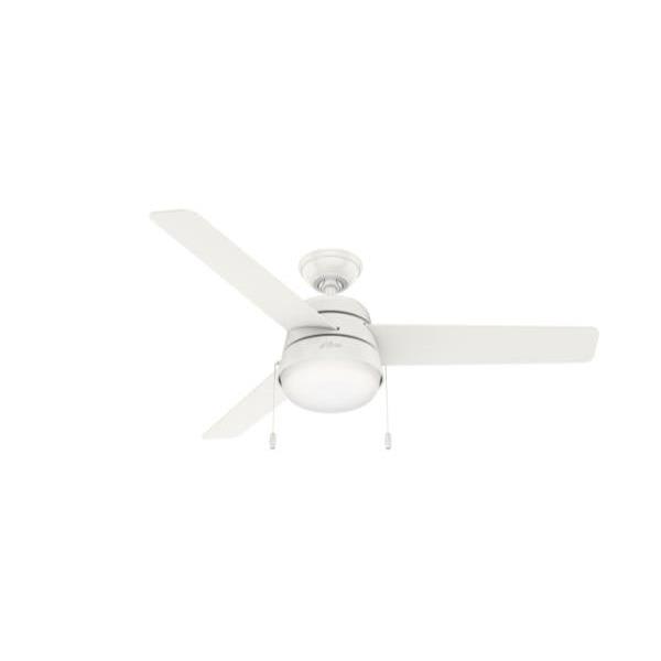 Hunter® Aker 52 In. Led Ceiling Fan W/ Light (White)
