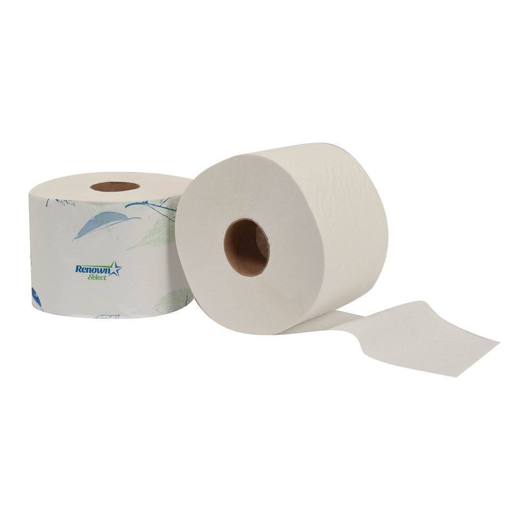 Renown OptiCore 2-Ply Toilet Paper, White, 865 Sheets/Roll, 36 Rolls/Case