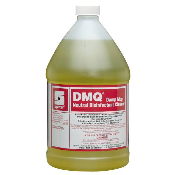 Spartan DMQ One Step Cleaner/Disinfectant, Lemon Scent, 1 Gal, Case Of 4
