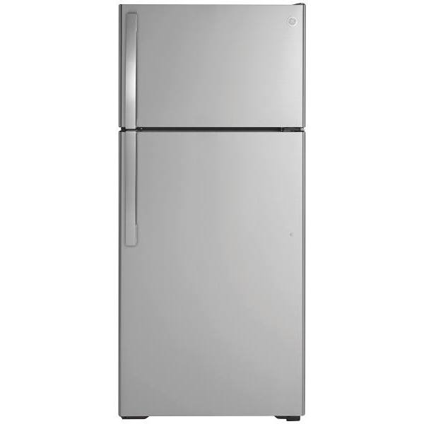 GE ENERGY STAR 16.6 Cu. Ft. Top Freezer Refrigerator, Stainless Steel, ADA