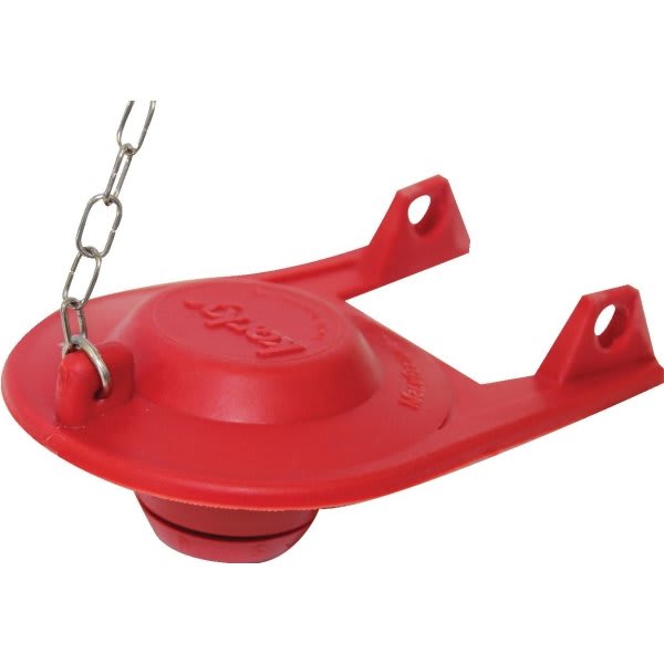 Korky® Plus® Classic Red Flapper, Installed ORing, Made With Red