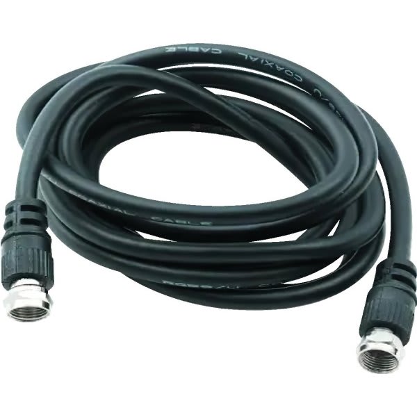 Adamax 6 Ft. Rg6/U Coaxial Cable, Black, Package Of 5