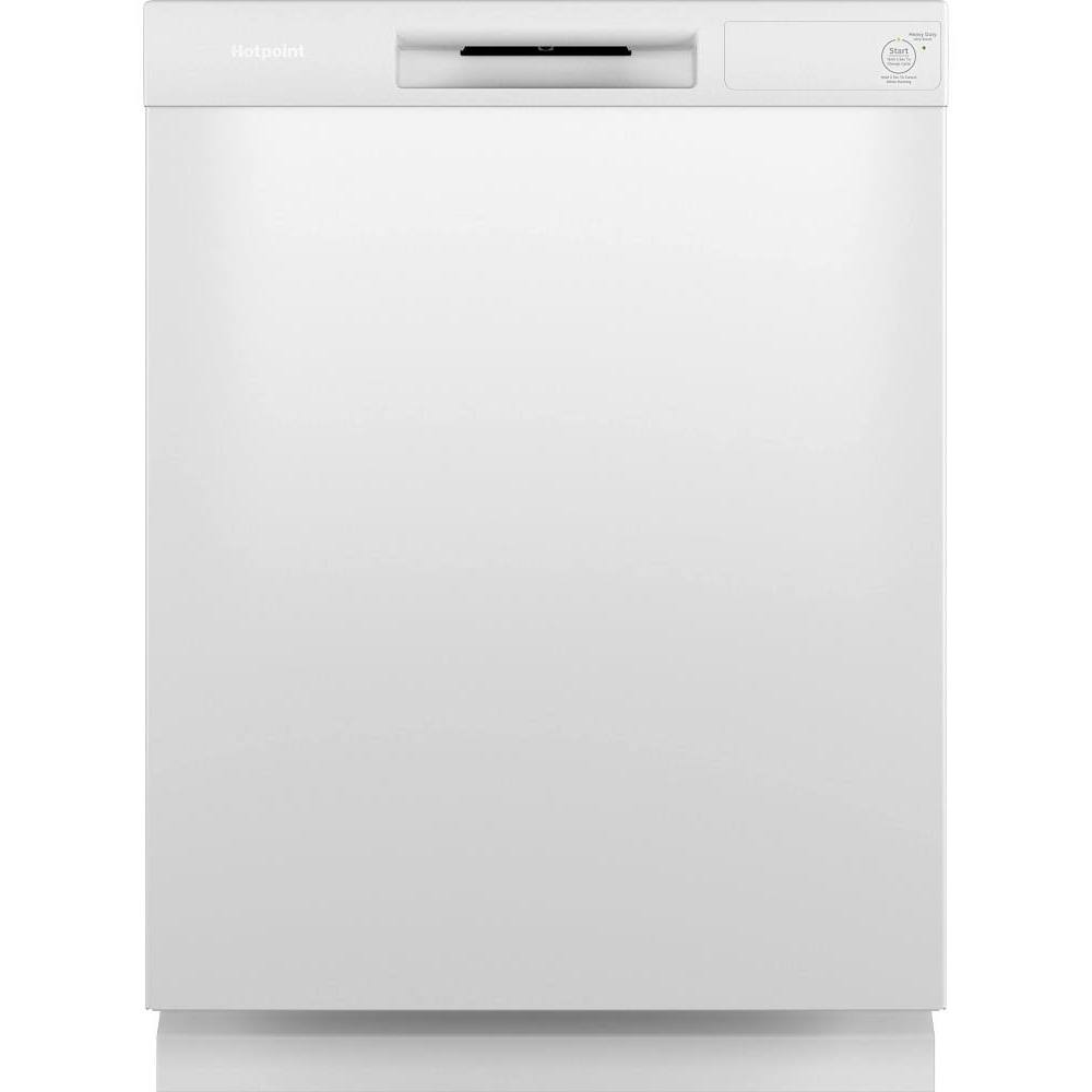 Hotpoint 24 In. Front Control SmartHQ Dishwasher With Plastic Interior Tall Tub, White