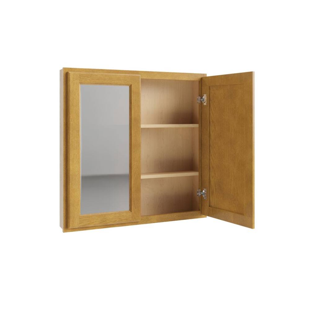 Cnc Cabinetry Rta Country Oak Medicine Cabinet 30w X 30h