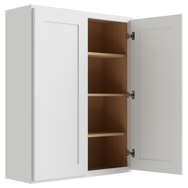 Cnc Cabinetry Luxor White Wall Cabinet 33w X 42h