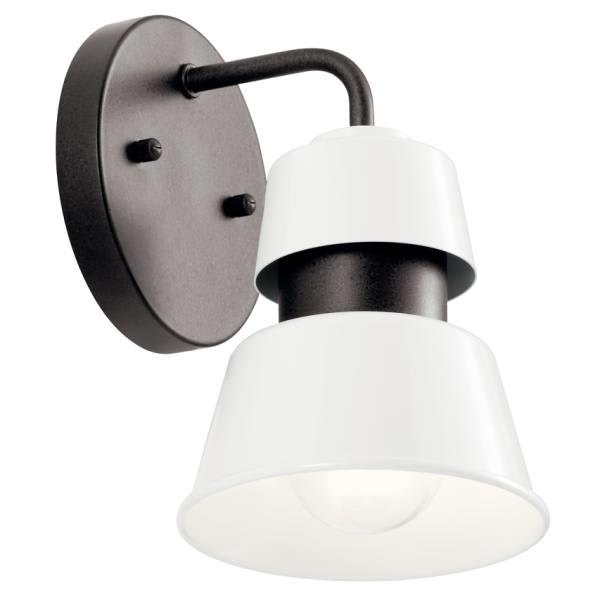 8 x 6 x 8 in. Incandescent Outdoor Wall Sconce (White) HD Supply