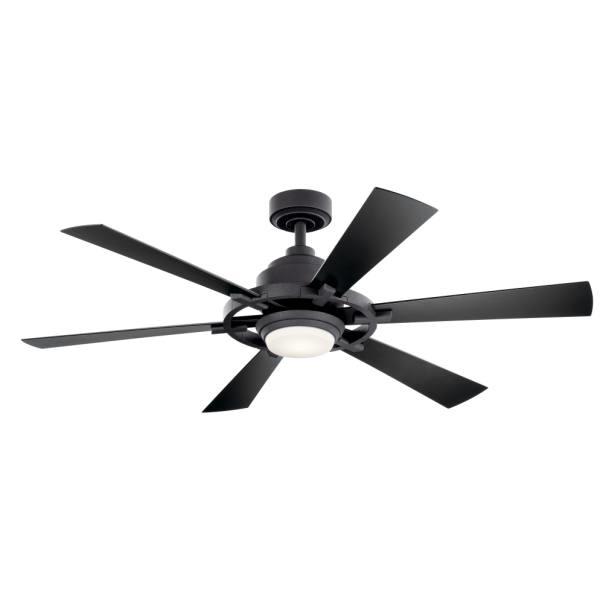 Kichler® Iras 52 In. 6-Blade Led Ceiling Fan W/ Light (Black)