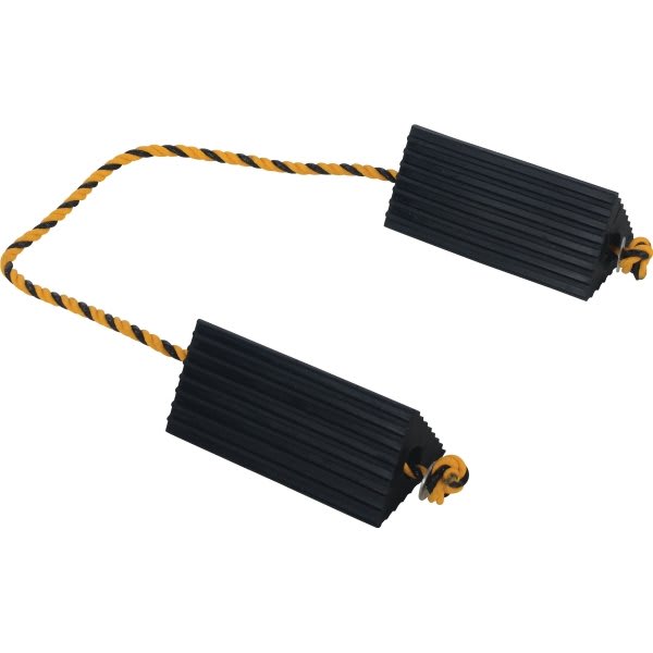 Vestil Ac-13 Rubber Wheel Airline Chock With Rope 5" X 4-1/2" X 10"