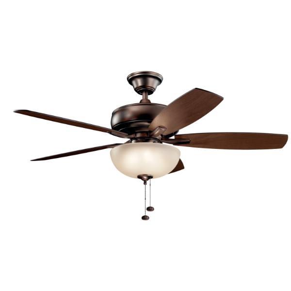Kichler® Terra Select 52 In. LED Ceiling Fan W/ Light (Walnut/Cherry)