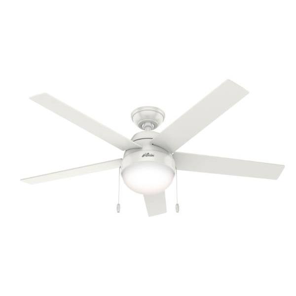 Hunter® Anslee 52 In. Ceiling Fan W/ Light (White)