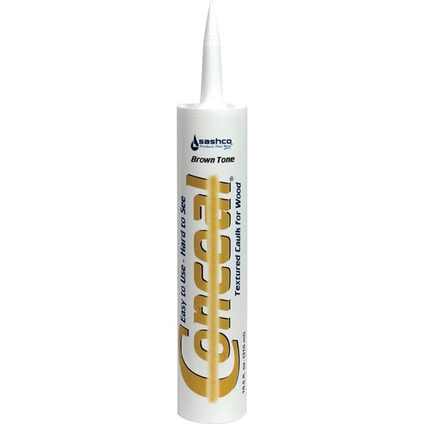 Sashco 10.5 Oz Golden Mesa Conceal Textured Caulk, Brown Tone, Package Of 12
