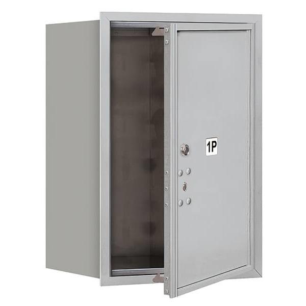Salsbury Industries Recess 4c Horizontal Mailbox, Single Column, 1 Pl6, Aluminum