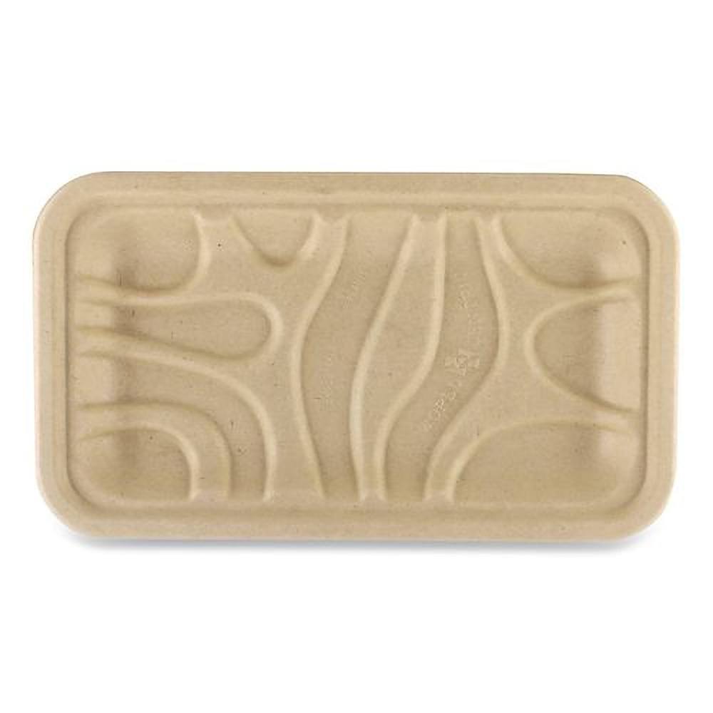 World Centric Fiber Trays,pla Lined,pfas Free,8.3x4.9x0.7,natural,case Of 500