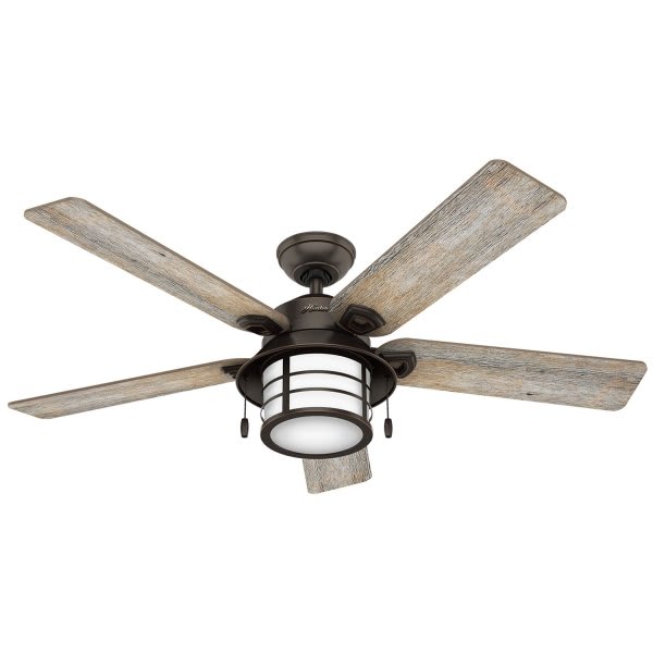 Hunter Fan Biscayne 54 In. Ceiling Fan W/ Light (Barnwood/Drifted Oak)