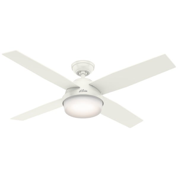 Hunter Fan Dempsey 52 In. Outdoor Ceiling Fan W/ Light (White)