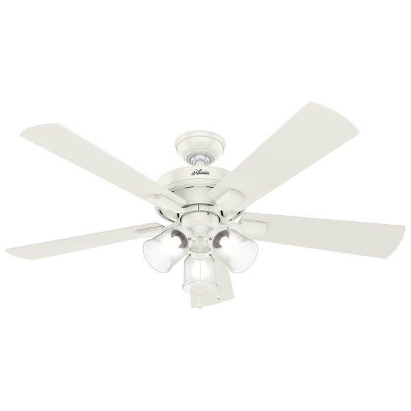 Hunter Fan Crestfield 52 In. Ceiling Fan W/ Light (White)
