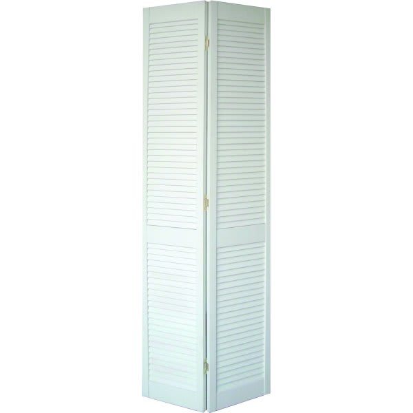 36 X 80 In. 1-1/8 In. Thick Full Louver Bi-Fold Door (White)