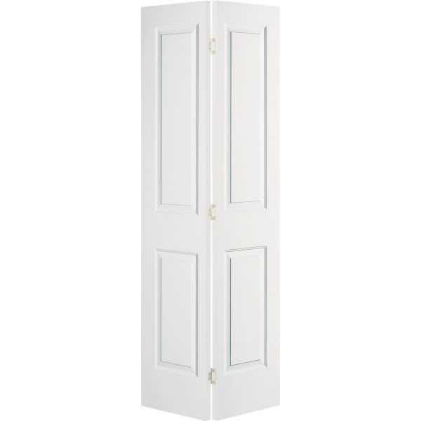 Masonite 24 In. X 80 In. X 1-3/8 In. Primed White 2-Panel Hollow Core Bifold Interior Door