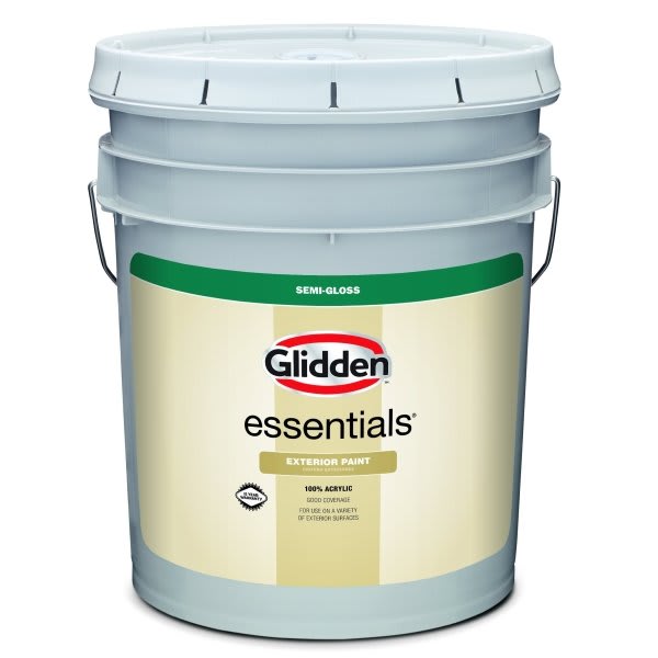 Glidden Premium Exterior Latex Paint SemiGloss Pure White /b1 5g HD Supply