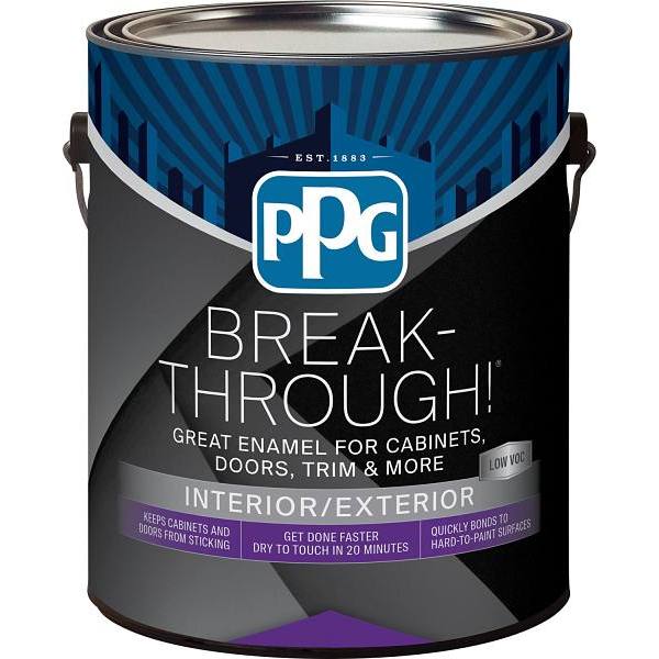PPG BREAKTHROUGH INT/EXT Satin Paint White/ B1 1G HD Supply