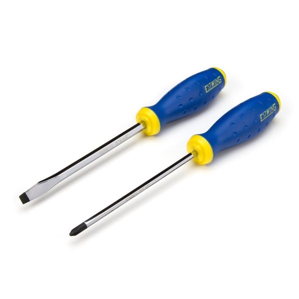 Estwing 2 Piece Heavy Duty Demolition Screwdriver Set Blue Yellow