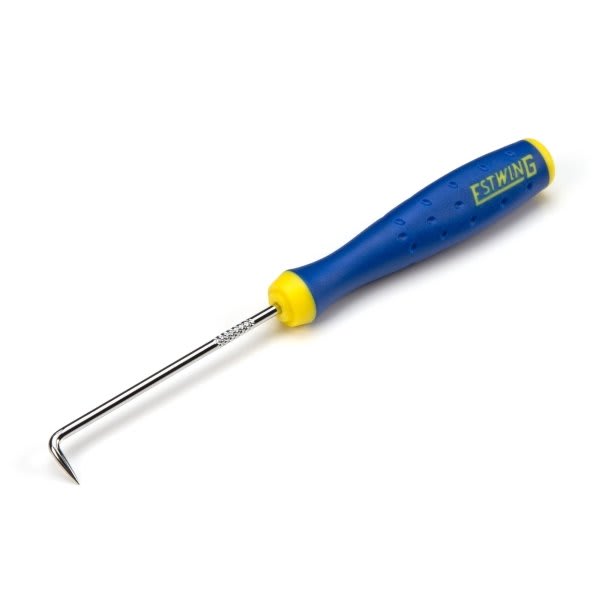 Estwing 6.75 Inch Long Precision Pick With 90 Degree Angled Tip Blue Yellow