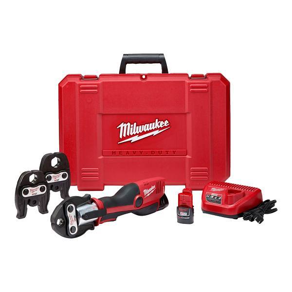 Milwaukee M12 Force Logic 12-Volt Lithium-Ion Cordless Press Tool Kit With Jaws