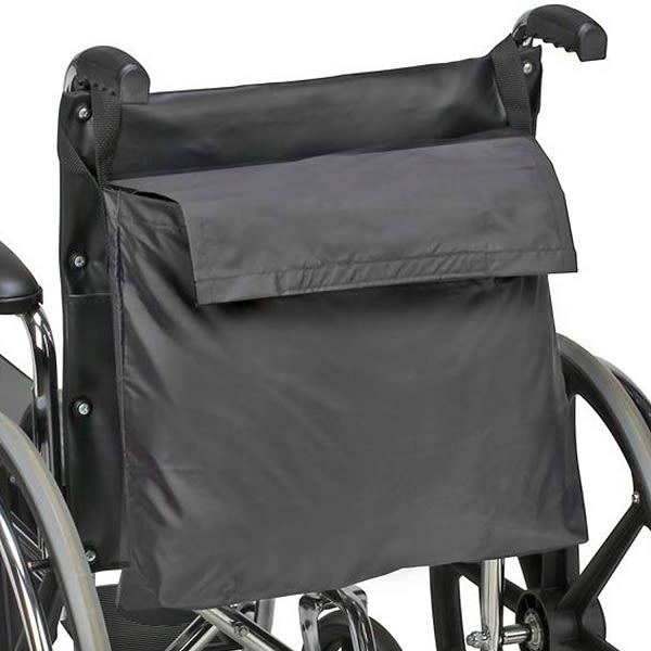 DMI Wheelchair Storage Bag, Easy Access Pouch/Pockets, Flexible Straps, Black