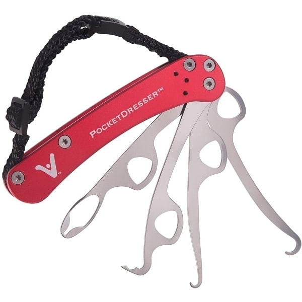 Healthsmart Vivi Zipper Pull, Button Hook And Shoelace Dressing Aid, Red