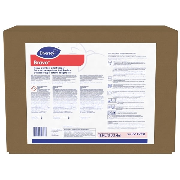 Diversey Bravo 5 Gallon Heavy Duty Low Odor Stripper