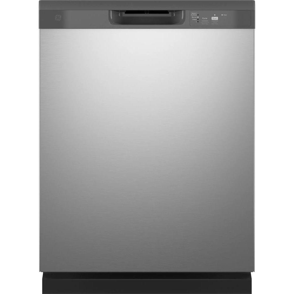 GE 24 In. Front Control SmartHQ Dishwasher With Plastic Interior Tall Tub, Stainless Steel