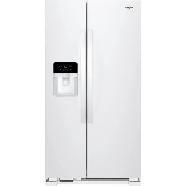 Whirlpool 21 cu. ft. 33 In. W Side By Side Refrigerator With Ice Maker, White, ADA