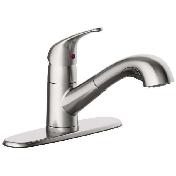Seasons Raleigh Single-Handle Pull Out Kitchen Faucet, Stainless Steel