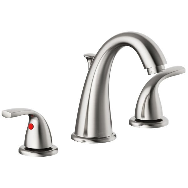 Seasons Raleigh 1.2 GPM 2-Handle Quick Install Widespread High-Arc Bathroom Faucet With Pop Up Drain, Brushed Nickel
