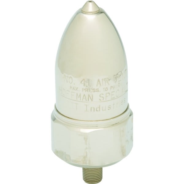 Hoffman Convector Steam Vent, #41, 1/8" Npt, Straight, 10 Psi, Single Port