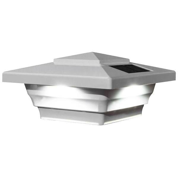 Classy Caps™ 4 X 4 Inch White Pvc Windsor Solar Post Cap