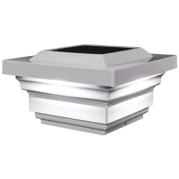 Classy Caps™ 4 X 4 Inch White Pvc Regal Solar Post Cap