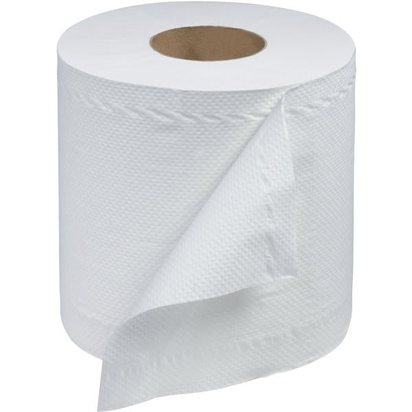 Renown White 2-Ply Center Pull Paper Towels, 530 Sheets Per Roll, Case Of 6