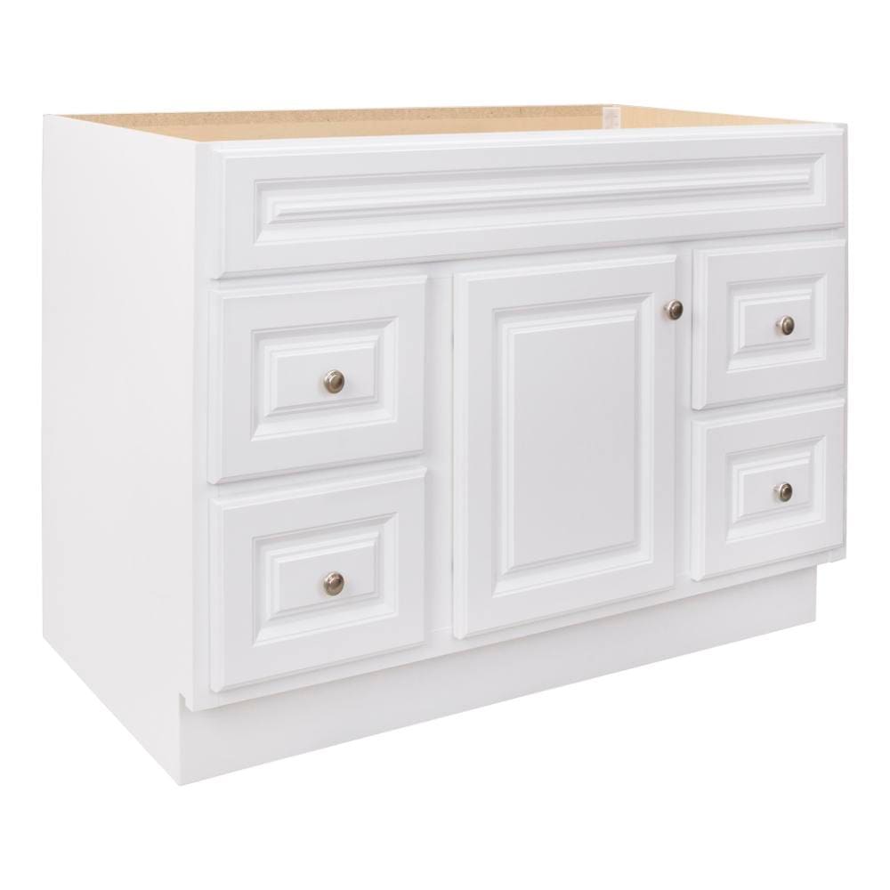 Glacier Bay 48 In. W X 33.5 In. H X 21 In. D Bathroom Vanity Cabinet, White