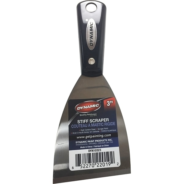Dynamic Dyn10323 Nylon Handle 3" Stiff Scraper With Carbon Steel Blade