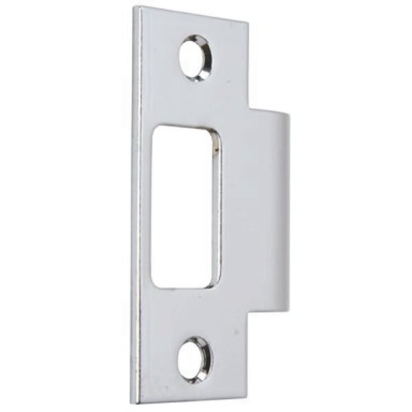 Kwikset 2-3/4 In. X 1-1/8 In. Metal Satin Chrome Jamb Strike