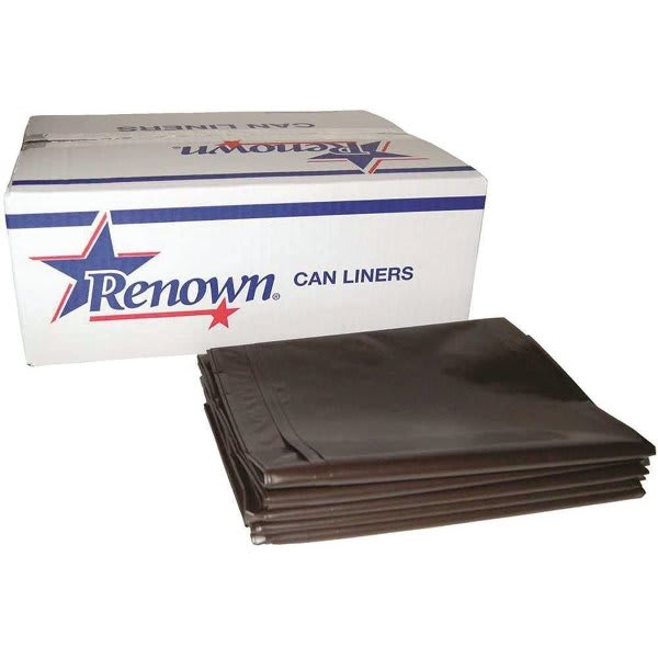 Renown 15 Gallon 8 Mic 24 X 33 In. Natural Institutional Can Liner