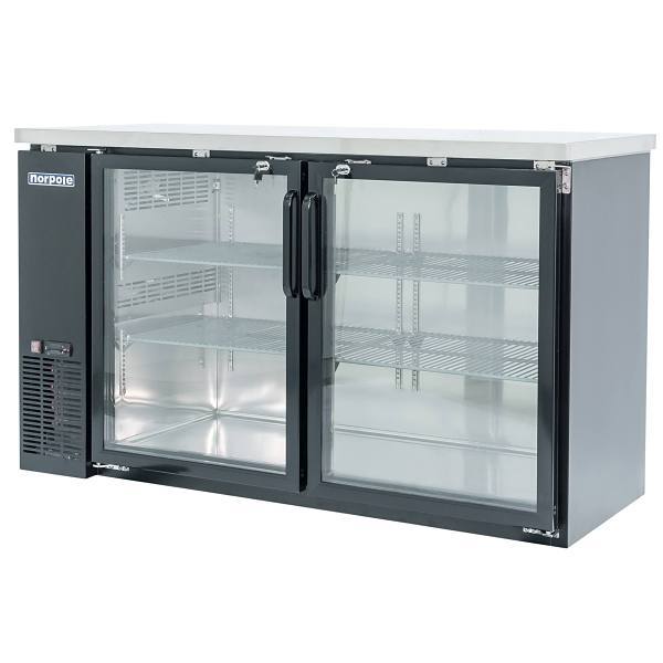 Norpole 2 Glass Door Under Bar Refrigerator 60"