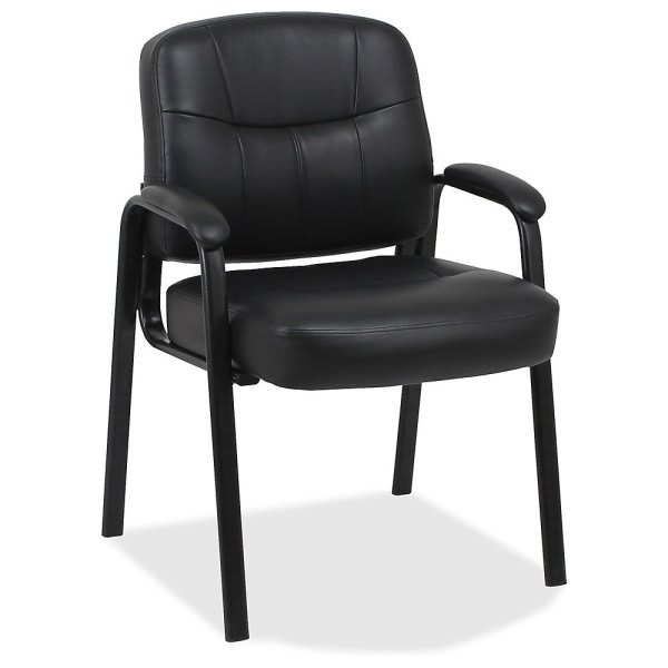Realspace Axton Dark Gray/Chrome Big & Tall Bonded Leather HighBack