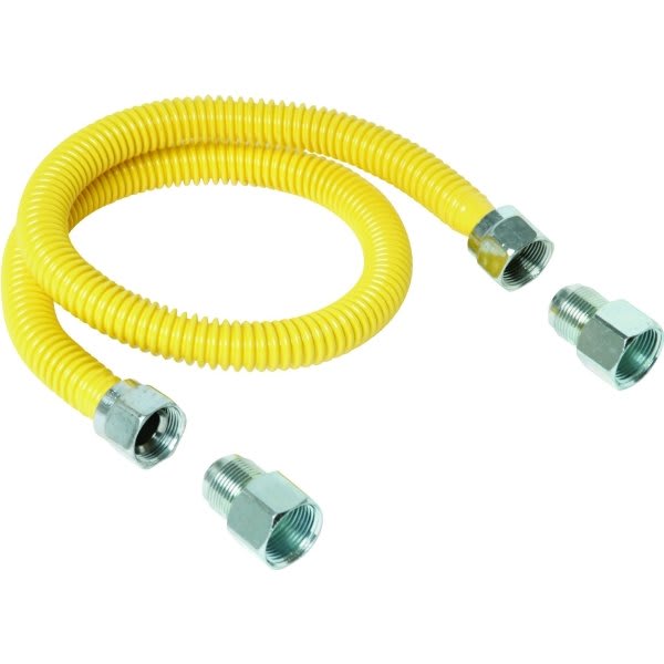 Dormont® 48" Yellow Coated Stainless Steel Gas Range Connector Kit 48