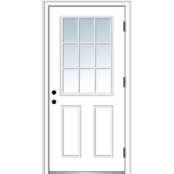 Mmi Door 9 Lite 36" X 80" Lh-Out Clear On 4-9/16" Primed Composite Frame