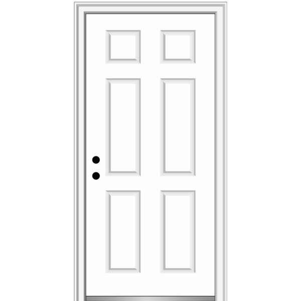 Mmi Door 6-Panel 36" X 80" Rh-In On 6-9/16" Primed Composite Frame