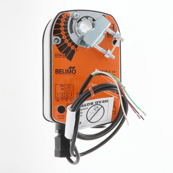 Belimo Motor Actuator Spring Return, 180 InLb, On/off, With Auxiliary